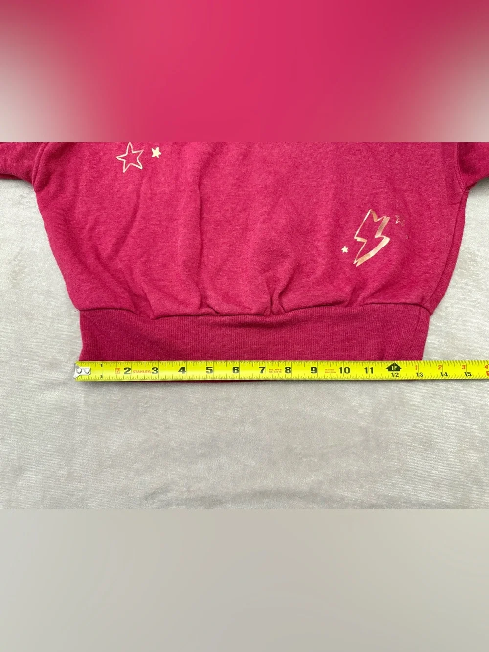 OshKosh B’gosh Girls Sweatshirt Size 12 Red Fleece Gold Dance All Night Pullover